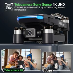 Drone professionale Toladrone con telecamera 4K e GPS  