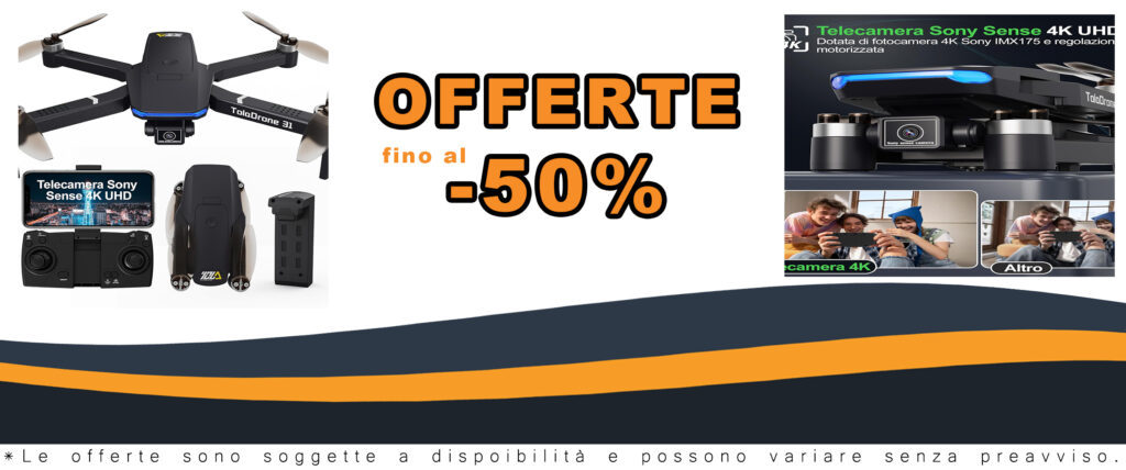 Drone professionale Toladrone con telecamera 4K e GPS