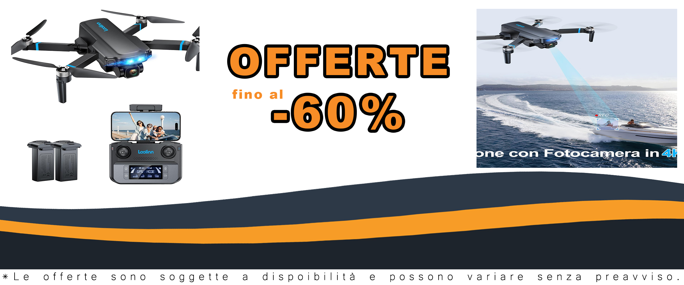 Drone Loolinn con telecamera 4K per fotografie e video UHD, perfetto come regalo di Natale per principianti ed esperti.  