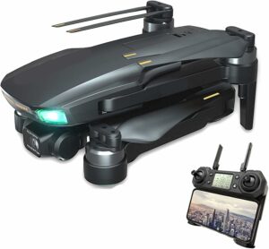 Drone con telecamera 6K, gimbal anti-shake a tre assi, e telecomando, pronto per voli ad alta definizione e video in tempo reale.
