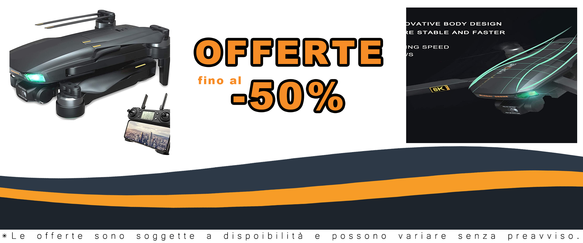 Drone professionale 6K con telecamera aerea in volo, con gimbal anti-shake e telecomando.