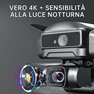 SJRC F22S 4K Pro Drone con Telecamera HD EIS, Giunto Cardanico e Prevenzione degli Ostacoli