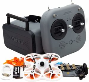 EMAX FPV Mini Drone EZ Pilot Pro RTF Kit con occhiali e trasmettitore, ideale per principianti e adulti, con visuale in prima persona e fotocamera 1200TVL.