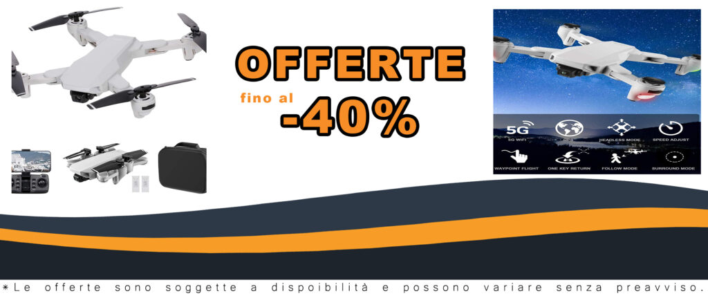 Drone GPS pieghevole con fotocamera 4K in azione
