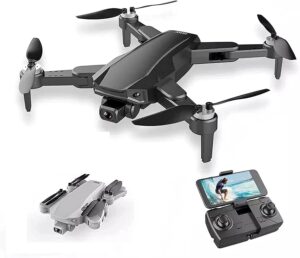 Drone GPS 3km con fotocamera 6K in volo, riprese aeree professionali con motore brushless.