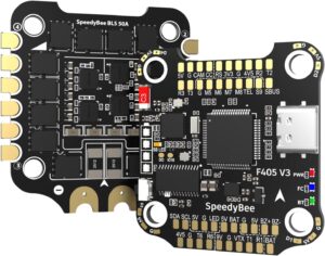 SpeedyBee F4 Stack Controllore di Volo per droni FPV con Bluetooth, 4in1 50A ESC e Betaflight senza fili