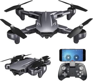 Drone pieghevole con fotocamera HD 1080P, trasmissione in tempo reale WiFi FPV, ideale per principianti e appassionati