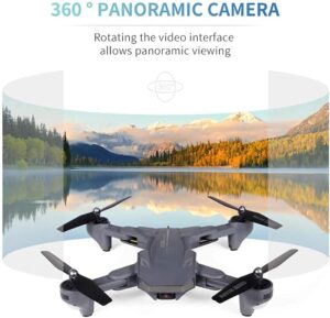 Drone con fotocamera HD 1080P in volo, perfetto per principianti e appassionati di tecnologia.