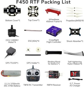Radiolink F450 RC drone con GPS TS100 e regolatore di volo Crossflight  