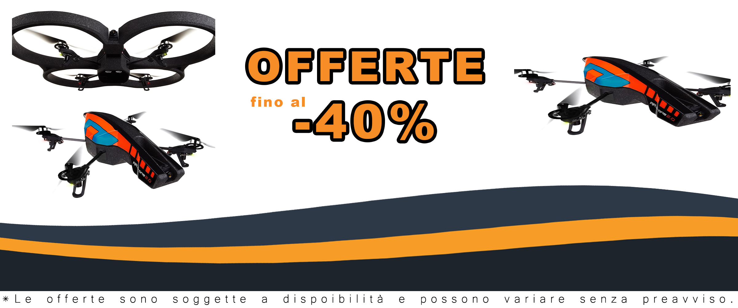 Parrot AR.DRONE 2.0 Quadricottero in blu e arancione in volo
