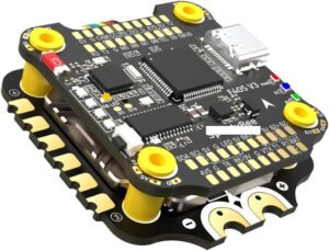 Eletttoy Genuino F405 V3/4 BLS 60A in primo piano, il miglior stack FC&ESC per droni FPV 