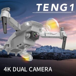 Drone 4K con fotocamera, luci brillanti e corpo pieghevole, ideale per amanti della fotografia