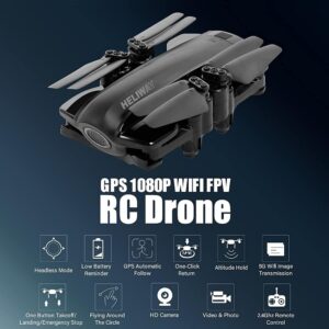 Drone con fotocamera HD 1080P in volo, visualizzazione chiara e dettagliata della stabilità e delle acrobazie 3D