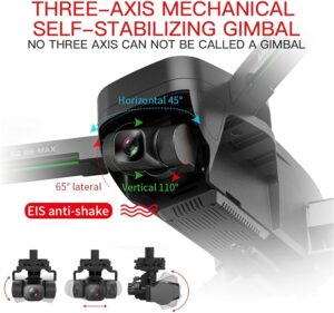 SG906 Max Drone con fotocamera 4K HD, gimbal a 3 assi e 2 batterie, ideale per riprese professionali