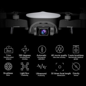 Drone GPS con fotocamera 4K, vista grandangolare e giunto cardanico autostabilizzante