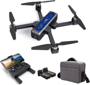 Drone pieghevole con fotocamera 4K HD, motore brushless e trasmissione Wi-Fi 5G in diretta