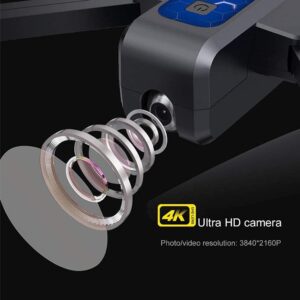 Drone pieghevole con fotocamera 4K HD, motore brushless e trasmissione Wi-Fi 5G in diretta