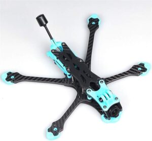 MANGRY Telaio DC 5" e 6" in carbonio con rivestimento setoso per droni RC, disponibile in colore turchese