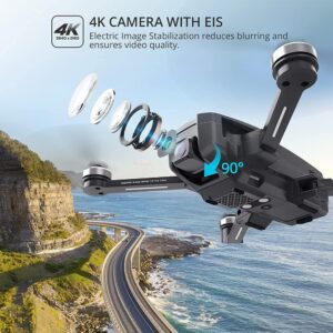 Mini Drone Pieghevole con Telecamera HD 4K, ideale per acrobazie, volo in traiettoria e immagini in alta definizione, per adulti e bambini.