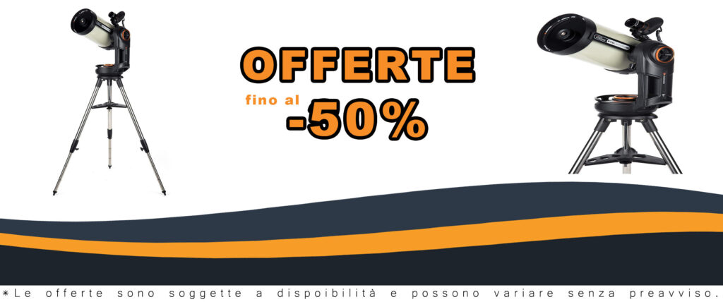 Telescopio Celestron NexStar Evolution su treppiede puntato verso le stelle