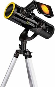 Immagine del Telescopio National Geographic 9012000 montato con supporto smartphone