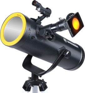 Bresser Telescopio Solarix 114/500 con adattatore smartphone e filtro solare