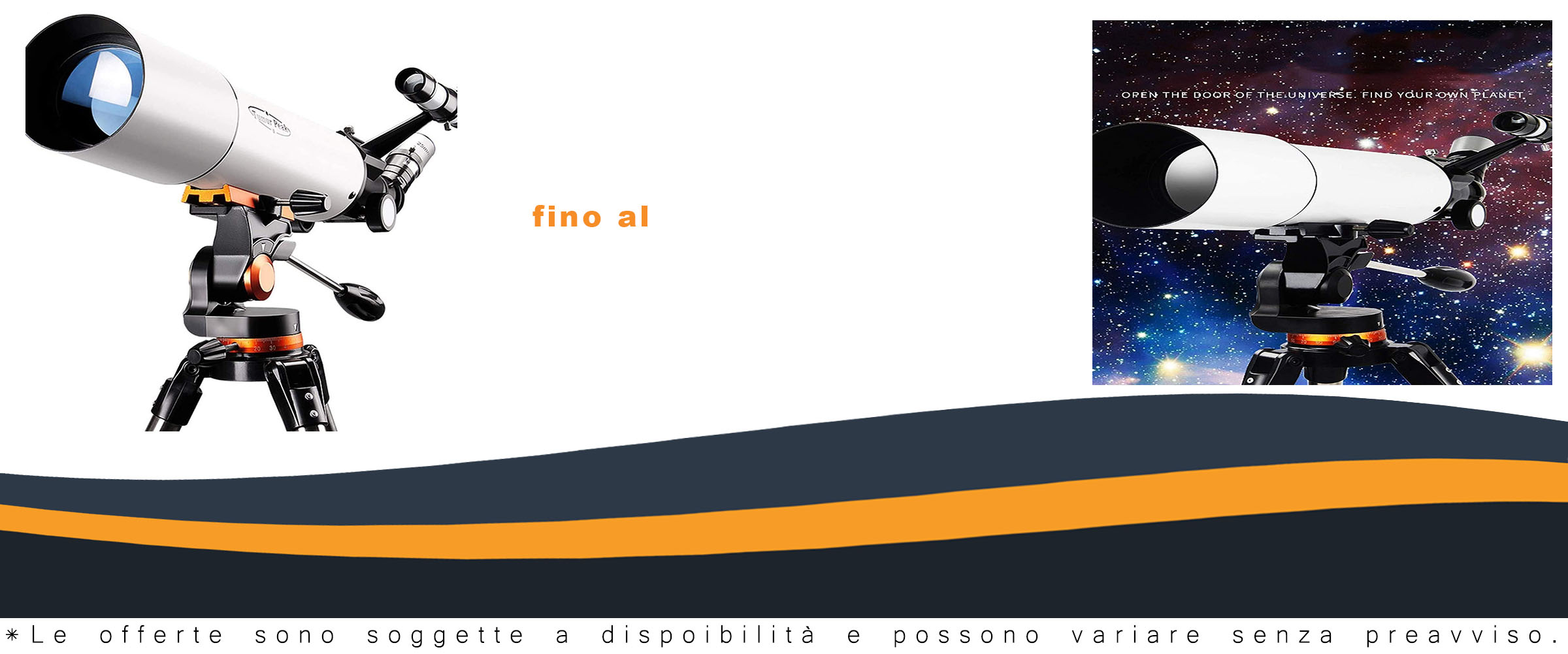 Un telescopio rifrattore DERBUT con treppiede, posizionato sotto un cielo stellato, evidenziando la sua utilità in condizioni di bassa luminosità