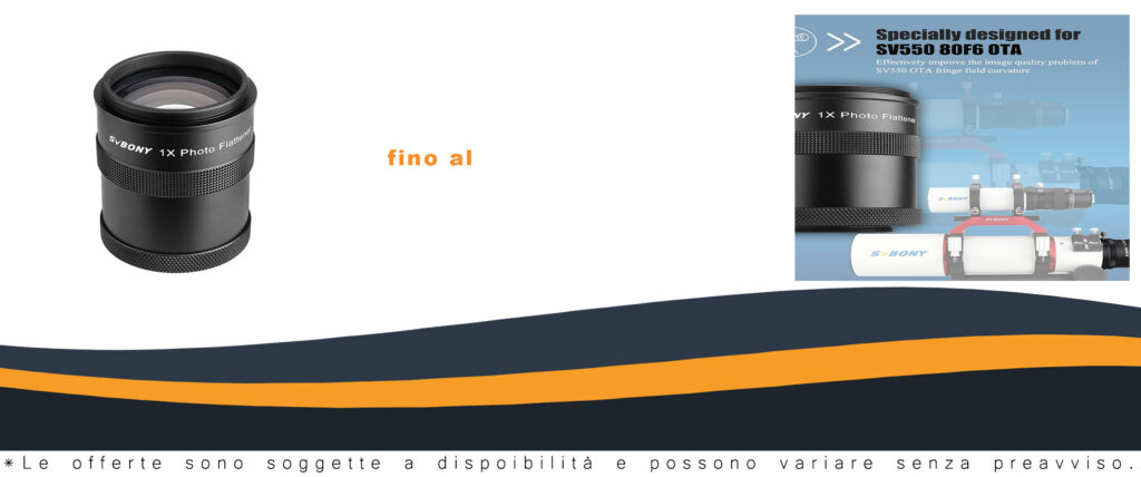Svbony SV209 Spianatore di Campo montato su telescopio