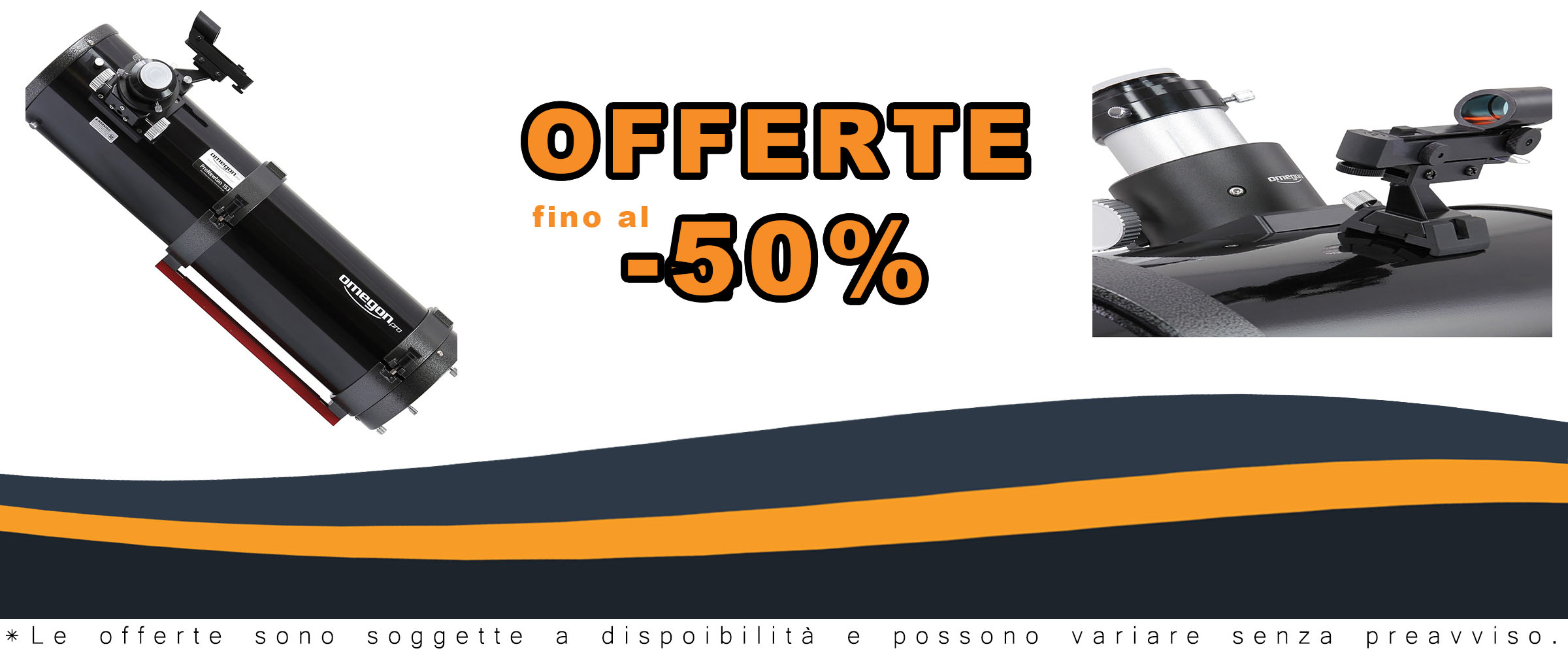 Omegon Telescopio ProNewton N 153/750 visto contro lo sfondo stellato