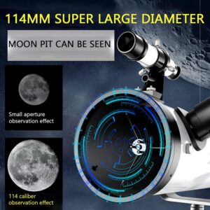 Telescopio astronomico professionale con treppiede e specchio lunare