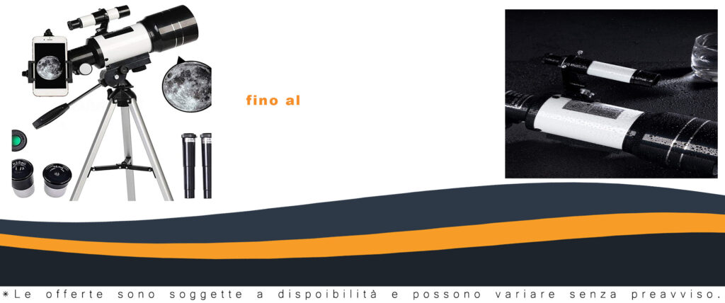 Telescopio astronomico Ultra HD P13I su treppiede puntato verso le stelle