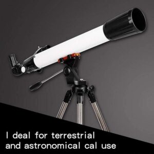 Telescopio astronomico ad alto ingrandimento puntato verso il cielo stellato