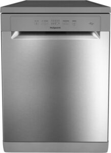 Lavastoviglie Hotpoint Ariston H2F HL626 X in acciaio inox, con capacità di 14 coperti e classe energetica E