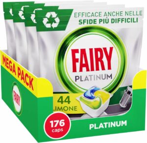 Immagine del prodotto Fairy Platinum Detersivo Pastiglie Lavastoviglie, confezione con 176 capsule al limone