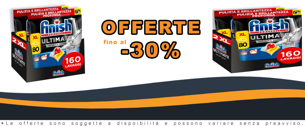 Finish Ultimate Infinity Shine Pastiglie Lavastoviglie al Limone, confezione da 160 capsule