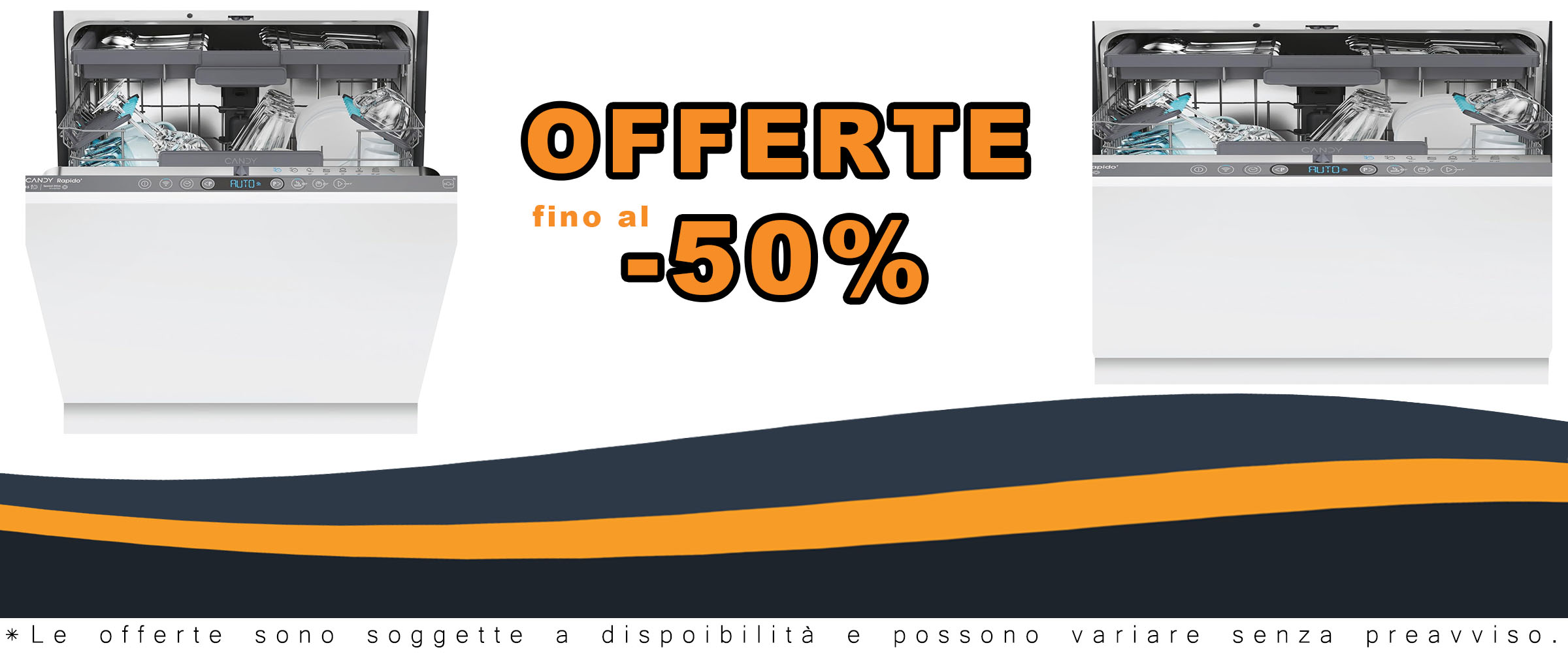 Lavastoviglie Candy Rapido' da Incasso con Wi-Fi, motore inverter, e 15 coperti