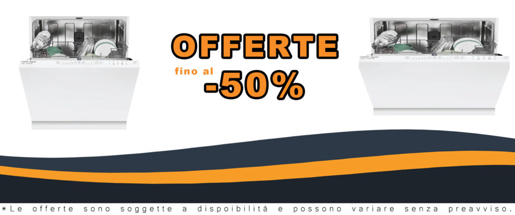 Lavastoviglie Candy CIP 3E7L0W a scomparsa totale con 13 coperti e classe energetica E