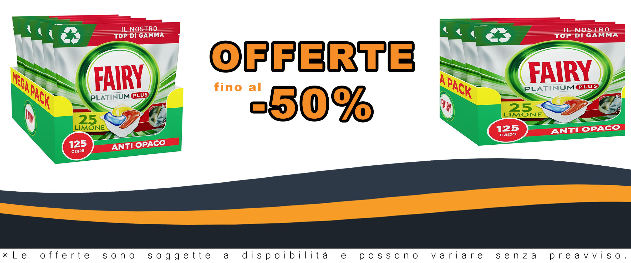 Fairy Platinum Detersivo Pastiglie Lavastoviglie con tecnologia Anti-Opaco, brillantezza e protezione contro il grasso, confezione da 125 capsule al limone.
