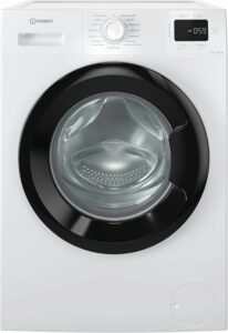 Lavatrice a carica frontale Indesit 8,0 kg IM R268B MY TIME IT con design elegante e funzionalità avanzate, classe energetica A, perfetta per famiglie.