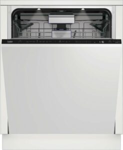 Lavastoviglie Beko BDIN38560C a scomparsa totale con 15 coperti e classe energetica A, ideale per famiglie numerose.