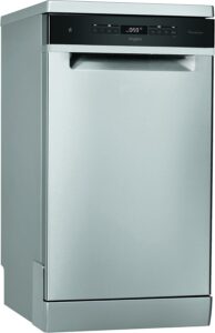 Lavastoviglie Whirlpool WSFO 3T223 PC X, modello a libera installazione, con capacità di 10 coperti e classe energetica E