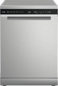 Whirlpool W7F HS41 X Lavastoviglie a Libera Installazione con design inox e capacità di 15 coperti