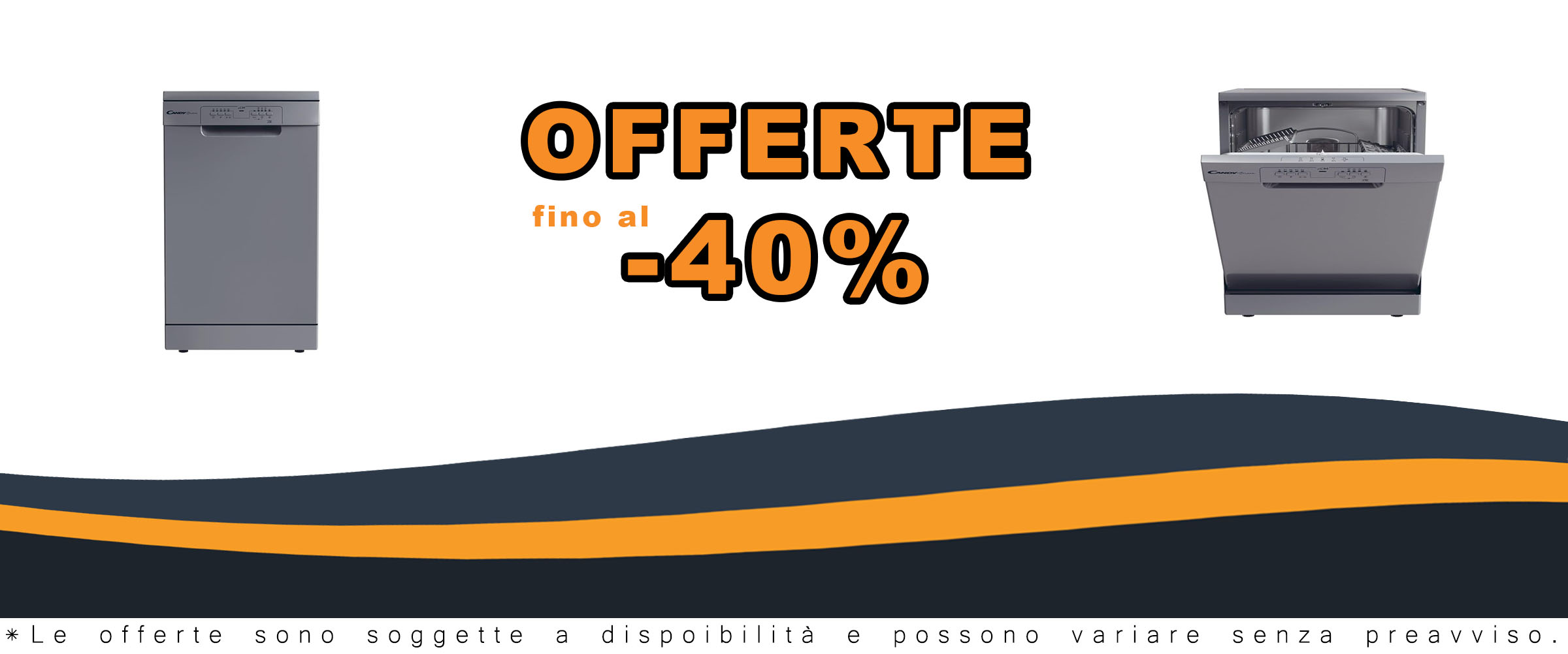 Lavastoviglie Candy CDPH 2L1047S Brava, modello slim con 10 coperti e classe energetica E
