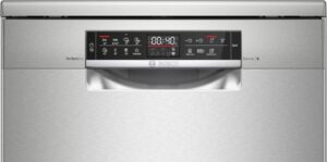 Lavastoviglie Bosch SMS6ZCI49E in inox, silenziosa e ad alta capacità, ideale per famiglie di medie dimensioni.