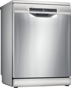 Lavastoviglie Bosch Elettrodomestici Serie 4 SMS4EMI02E in color inox, con classe energetica C e funzione VarioSpeed