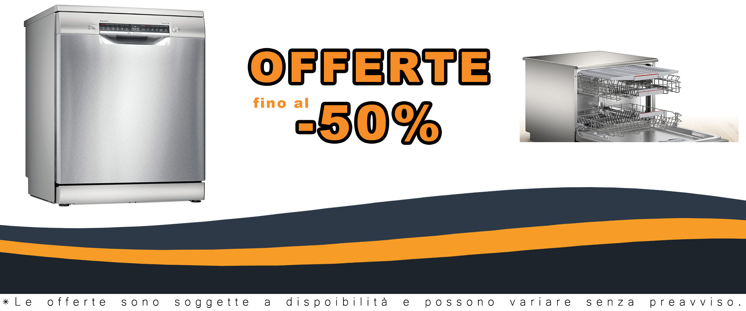 Lavastoviglie Bosch Elettrodomestici Serie 4 SMS4EMI02E in color inox, con classe energetica C e funzione VarioSpeed