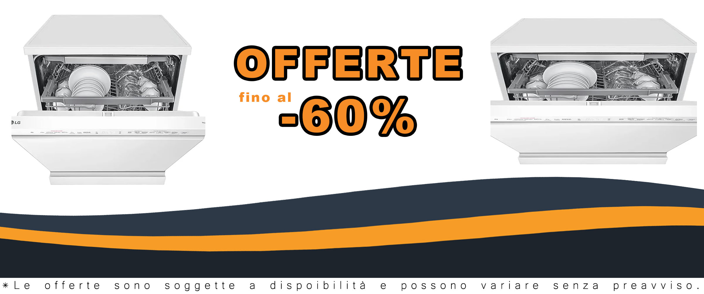 Lavastoviglie LG DF365FWS da 14 coperti, bianca, installazione libera, classe energetica B  
