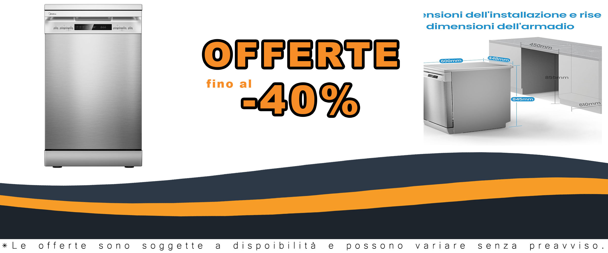 Lavastoviglie Midea MFD45S200X.1-IT in acciaio inox con 10 coperti, 8 programmi e asciugatura extra  