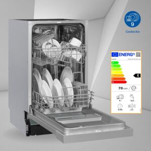Lavastoviglie Exquisit EGSP1009-EB-030E inox da incasso, compatta ed efficiente  