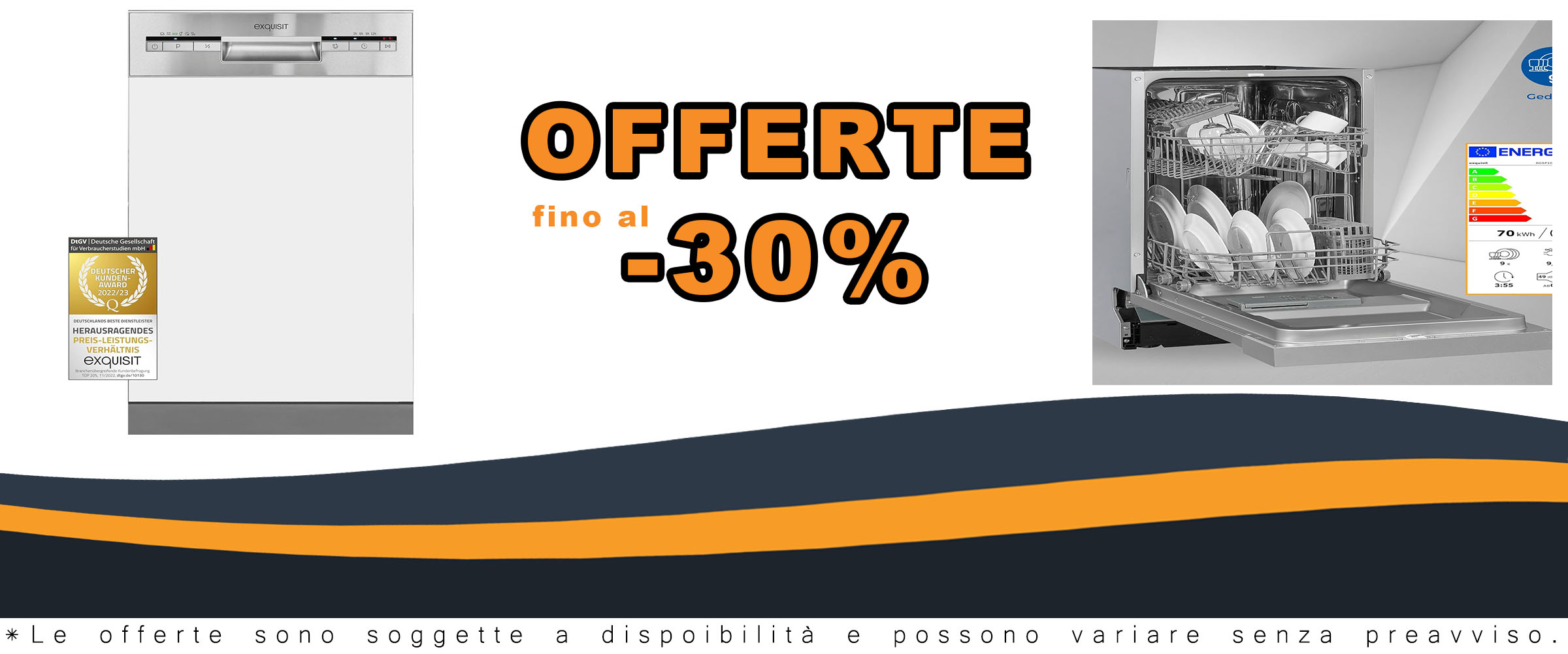 Lavastoviglie Exquisit EGSP1009-EB-030E inox da incasso, compatta ed efficiente  